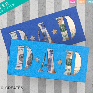 Papa porte-monnaie SVG | de pochette pour la fête des pères | Fichier de coupe Cricut pour cadeau en espèces | Idée cadeau pour papa