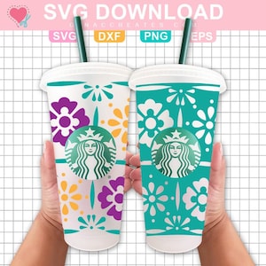 Mexican Papel Picado SVG Wrap, cup wrap SVG