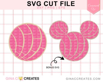 Concha SVG Cut File, Mexican Sweet Bread svg, concha mouse head svg, Pan Dulce svg