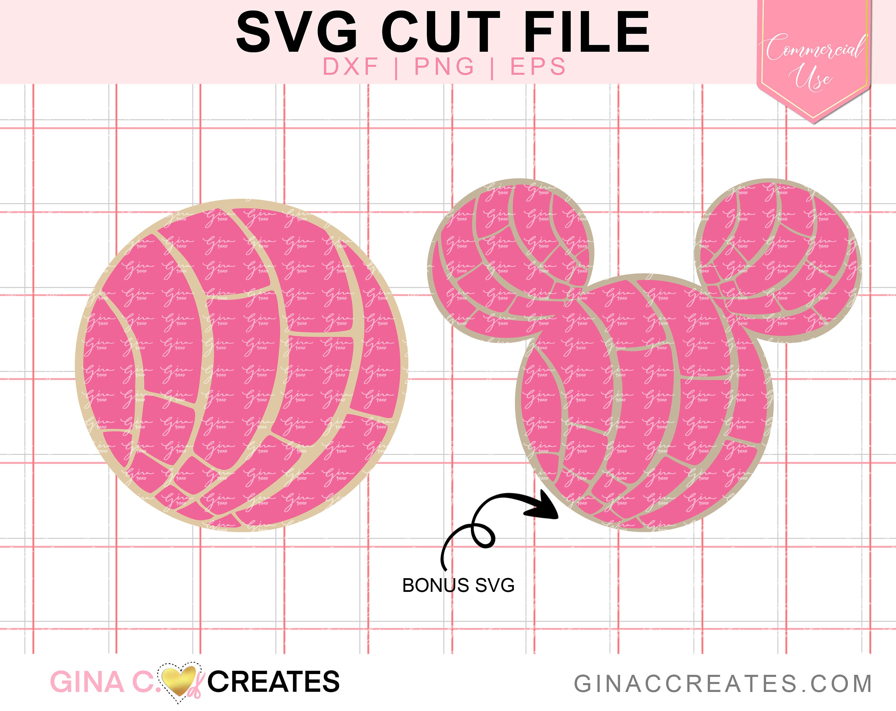 Download Concha Svg Cut File Mexican Sweet Bread Svg Concha Mouse Etsy