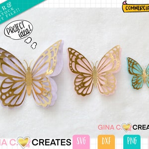 Layer Butterfly SVG Bundle, Riesen-Papierschmetterling SVG-Vorlage