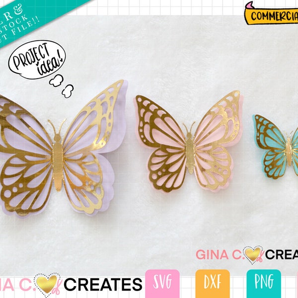 Layer Butterfly SVG Bundle, Giant Paper Butterfly SVG Template