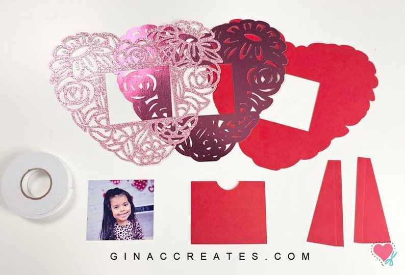Floral Heart Photo Frame SVG Cut File for Cricut Cutting Machines ...