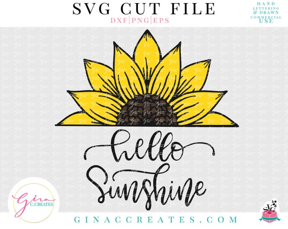 Hello Sunshine Sunflower Svg Etsy