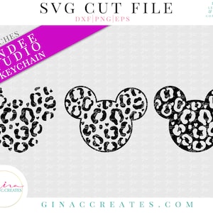 Leopard Mouse Head SVG Cut File, svg for Zindee&#39;s 3 inch smileys blank