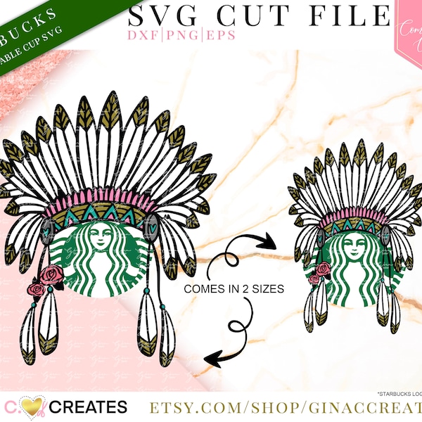 Feather Headdress SVG Bundle, cup SVG