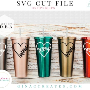 Mom Mama Mum Heart Lettering SVG Bundle, Mother&#39;s Day SVG