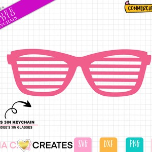 80&#39;s Sunglasses SVG, sunglasses keychain svg