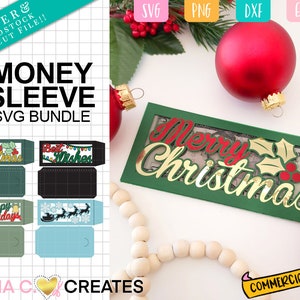Weihnachts-Geldkarte SVG, Geldhülle SVG Bundle