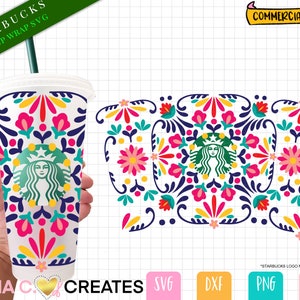 Floral Mexican Pattern Wrap SVG