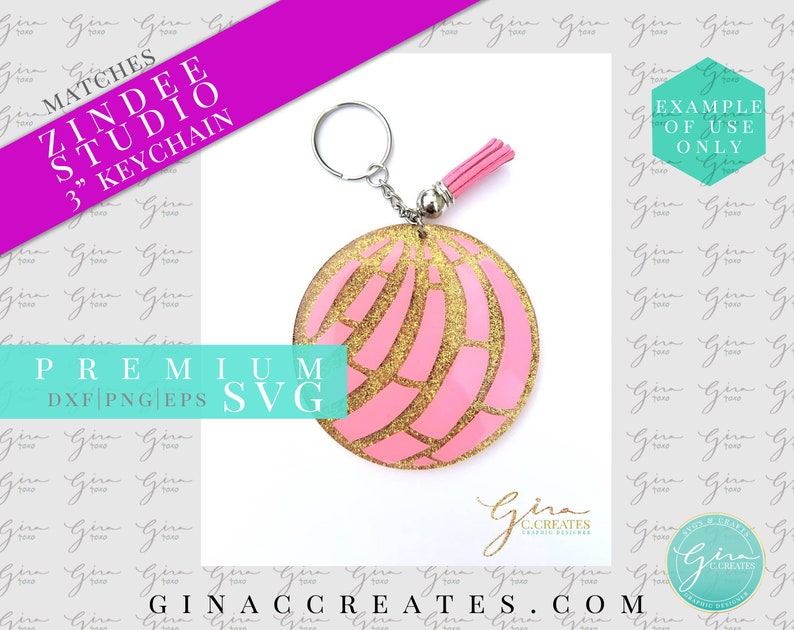 Download Concha Circle SVG Cut File svg for 3 inch blank key chain ...