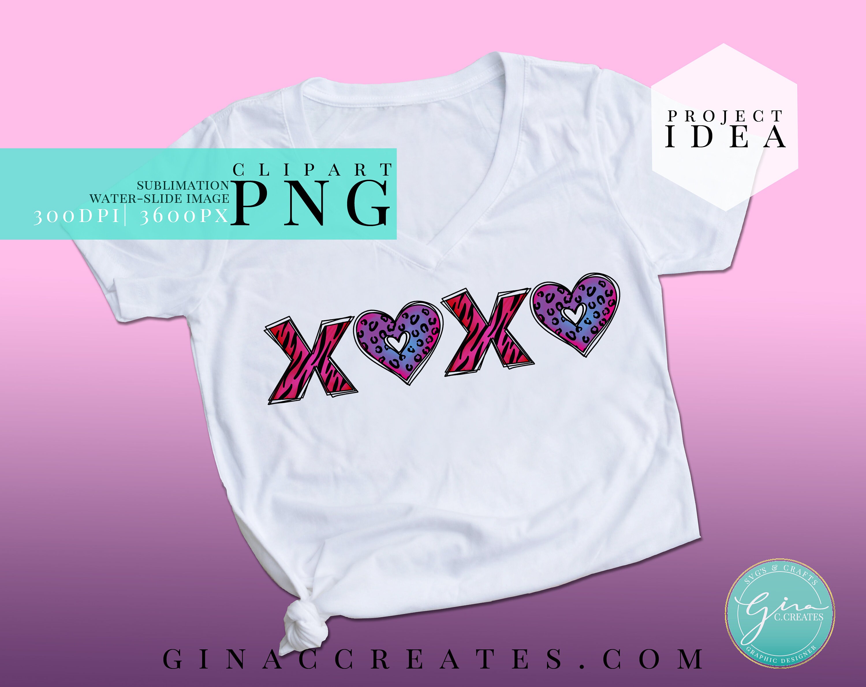 XOXO SVG and PNG Bundle, Valentine's Day Xoxo Sublimation Image, Zebra ...