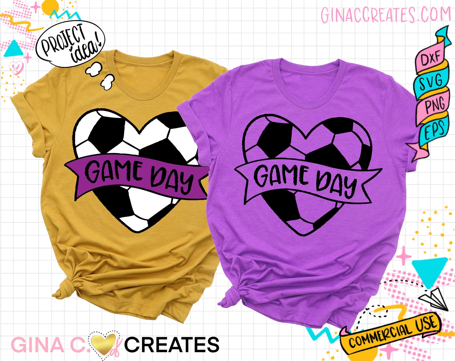 Game Day Soccer Ball Heart SVG Soccer SVG Grunge SVG Etsy