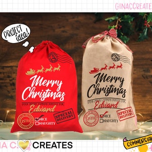 Santa Sack SVG, Merry Christmas SVG, air mail svg