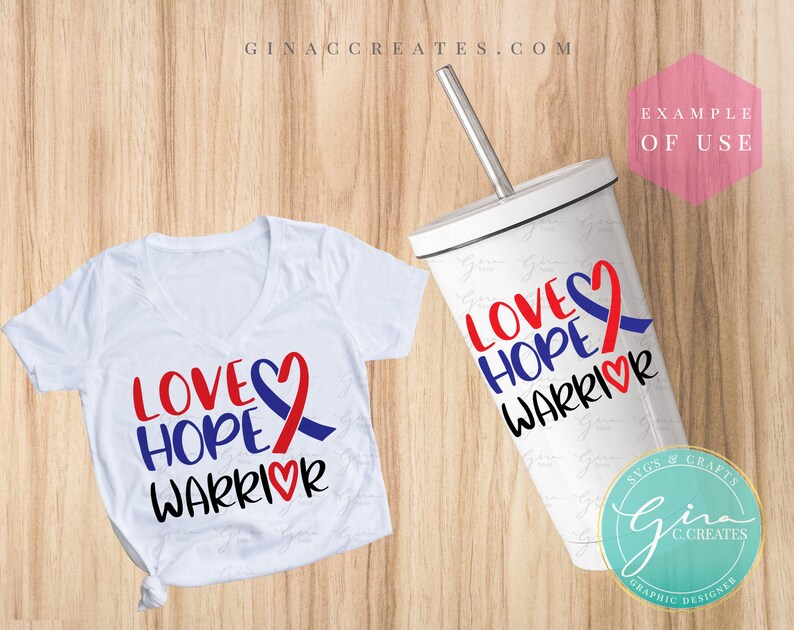 Download Love Hope Warrior SVG CHD svg Awareness SVG Heart Warrior ...