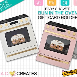 Titulaire de la carte cadeau Baby Shower SVG, lot dans le fichier coupe porte-carte cadeau au four