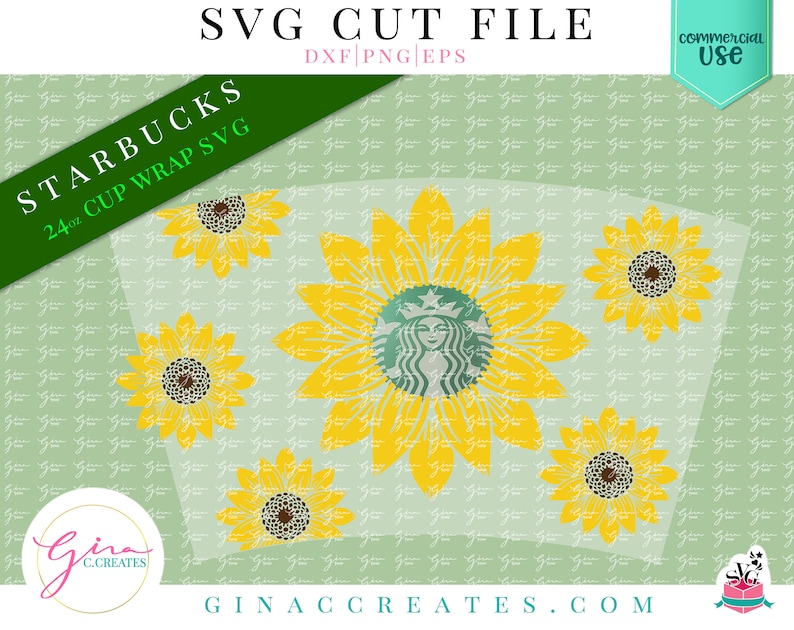 Download Sunflower Wrap SVG starbucks cup wrap svg | Etsy