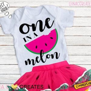 One in a Melon SVG, Watermelon SVG, 1st Birthday SVG