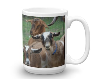 Goat Lovers Coffee Mug, Goat Photograph Mug, Unique Goat Coffee Cup,