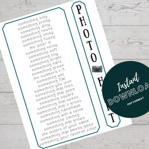 Scavenger Hunt, Treasure Hunt, Photo Challenge, Screen Free Activity, Family Activity, Printable Download