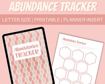 Abundance Tracker * Abundance Log * Manifestation Journal * Wealth Money Mindset Workbook