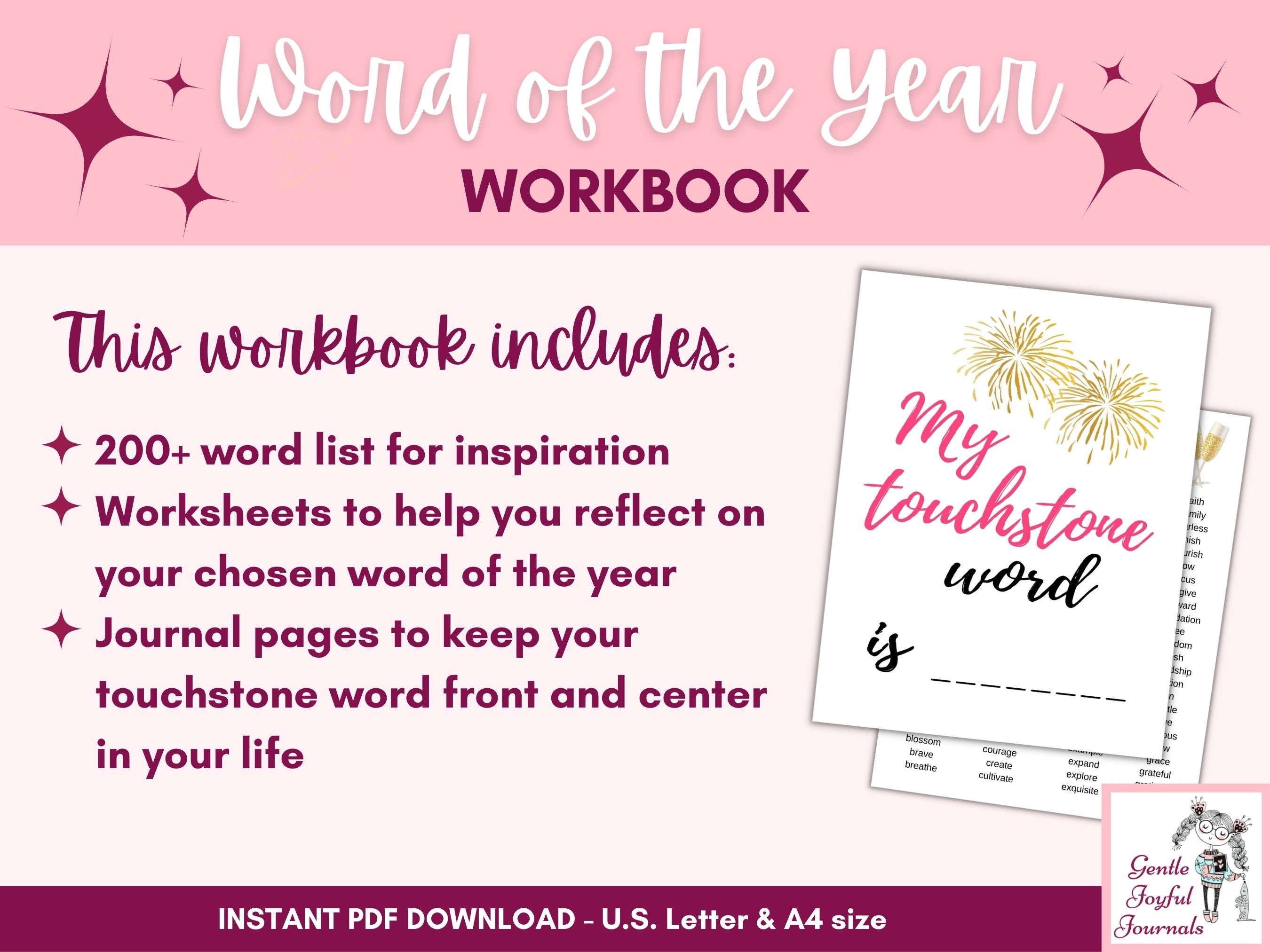 2024 Word of the Year Printable Workbook and Journal My Little Word My