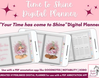Undated Digital Planner for Goodnotes Your Time to Shine Planner For use with PDF annotation apps like GoodNotes Notability Instant Download