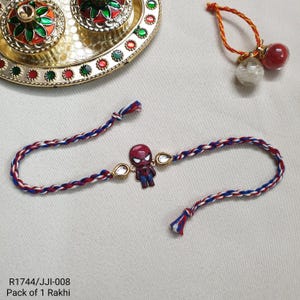 Rakhi Spiderman pour enfants, fil Rakhi 100 % coton