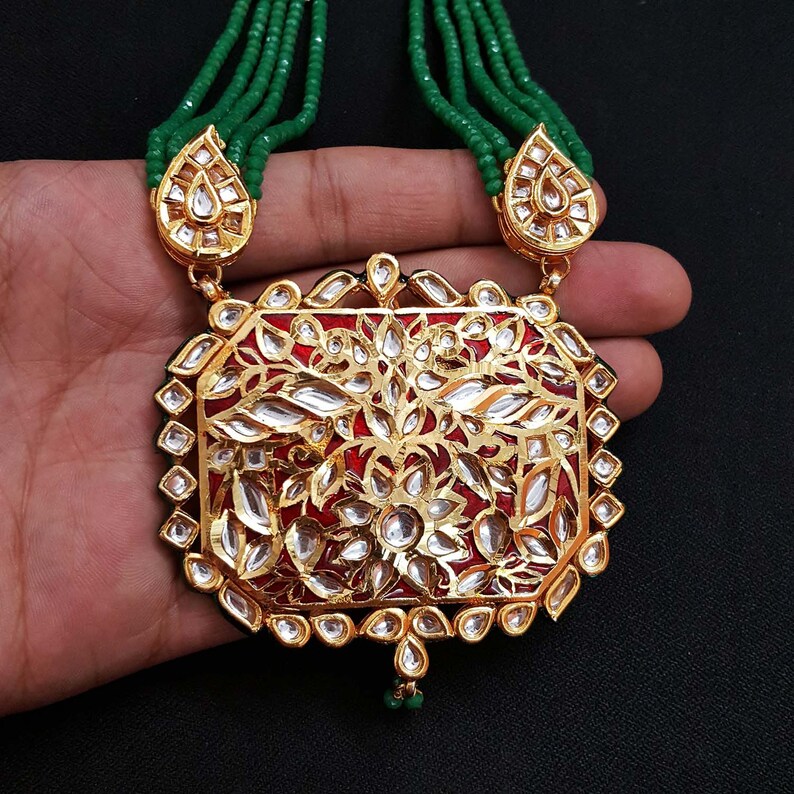 Kundan Jewelry Gold Plated Kundan Wedding Jewelry Traditional Jewelry Indian Jewelry Indian Wedding Jewelry Bridal Jewelry Long Set
