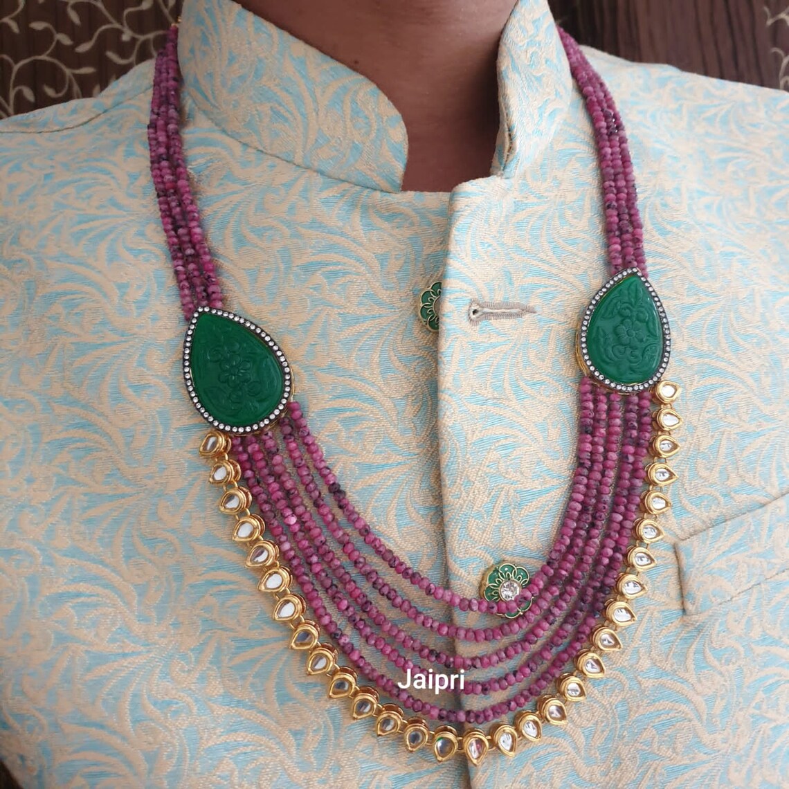 Indian Men Jewelry Necklace For Groom Sherwani Mala Etsy