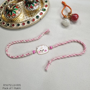 Süßes Rakhi für Kinder, Rakhi 2025, Rakshabandhan, Rakhi-Karten, Rakhi personalisiert, Rakhi, Kinder Rakhi, 100% Baumwollfaden Rakhi für Kinder