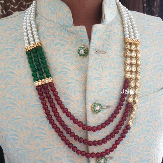 Indian Groom Necklace/ Mens Jewelry 