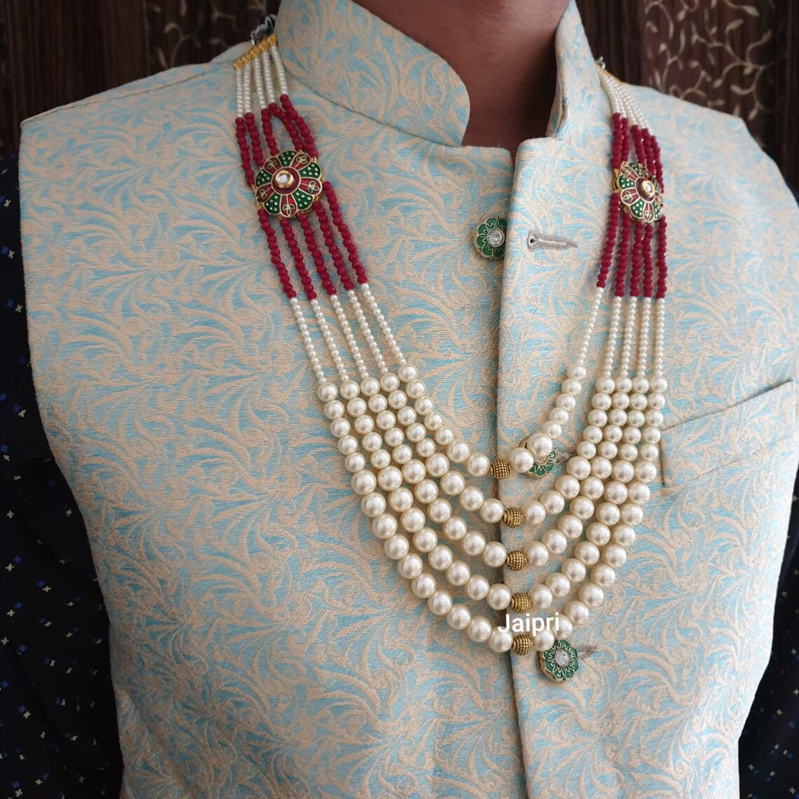 Indian Men Jewelry Necklace For Groom Sherwani Mala Etsy