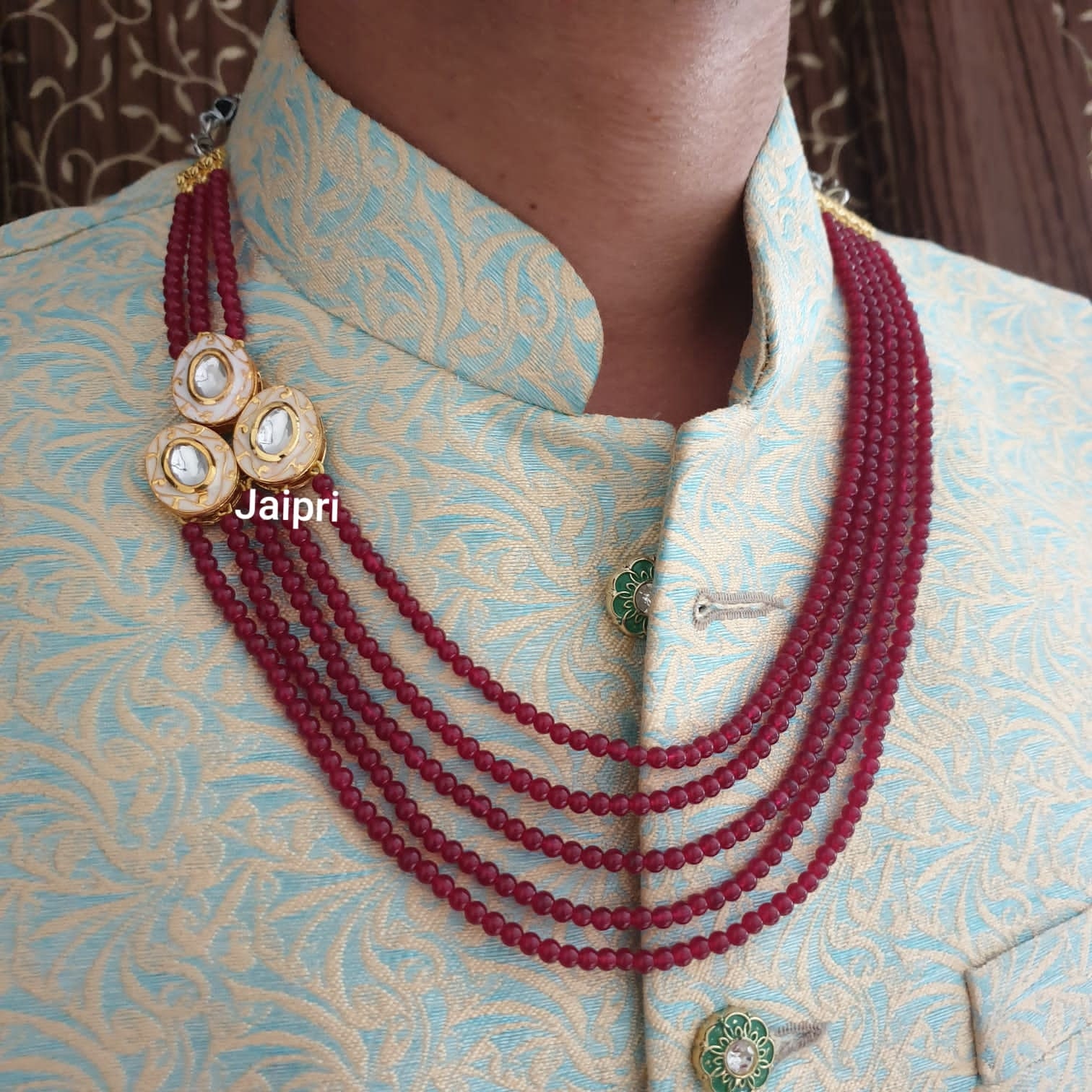 Indian Groom Jewelry Sherwani Necklace 