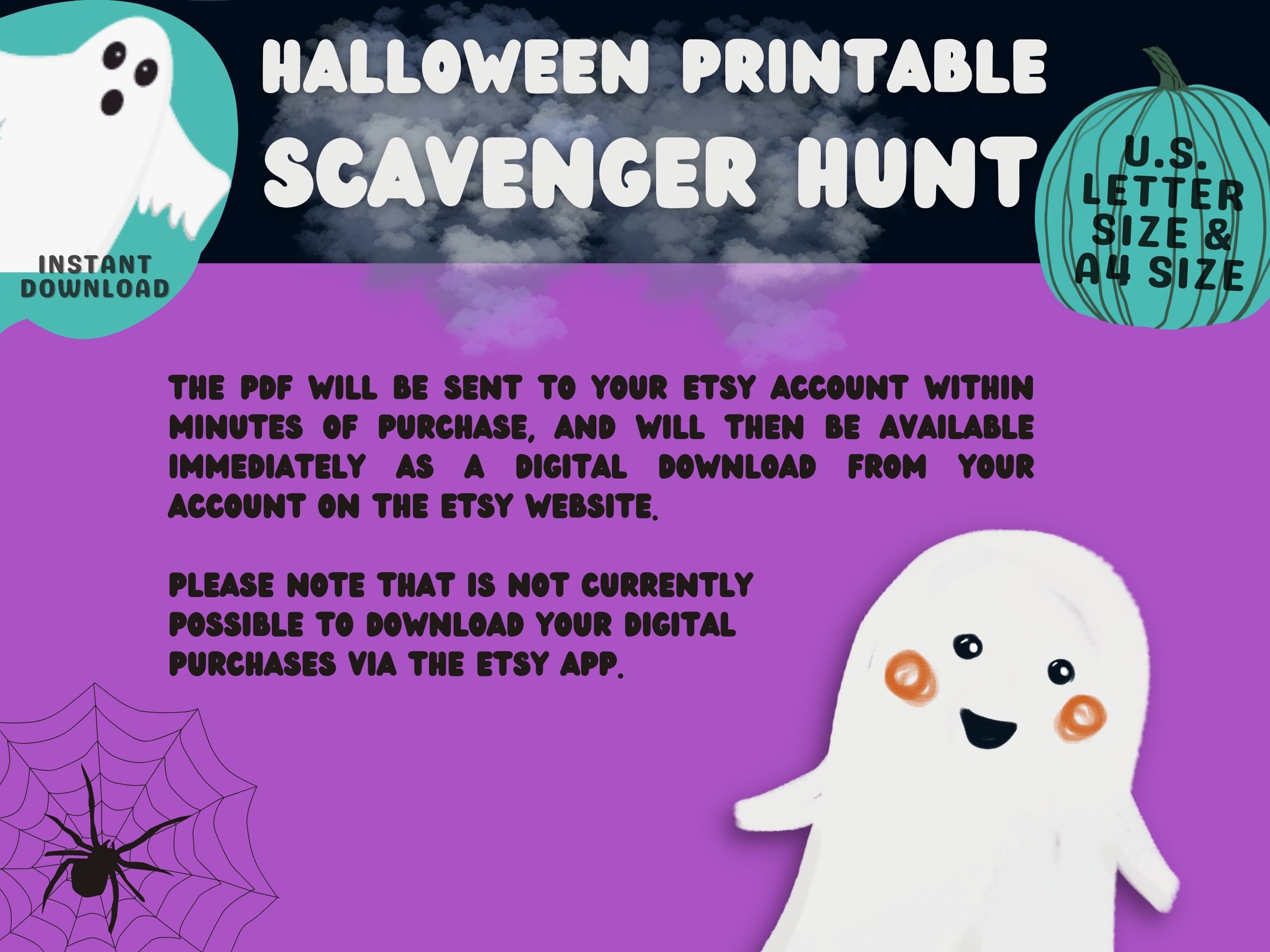 Halloween Scavenger Hunt Game for Kids October Trick or Treat - Etsy