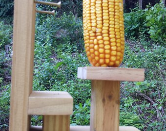 Wooden Hanging Squirrel Bird Feeder Etsy