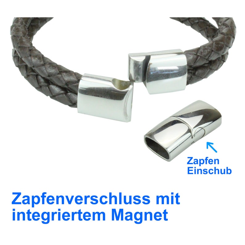 Fermoir à épingle en acier inoxydable avec aimant intégré, fermoirs sécurisés pour colliers, bracelets, taille du trou 10 mm x 5 mm, bricolage, poli miroir image 2