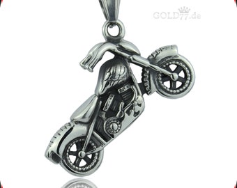 Motorcycle jewelry pendant chain pendant for bikers made of solid stainless steel