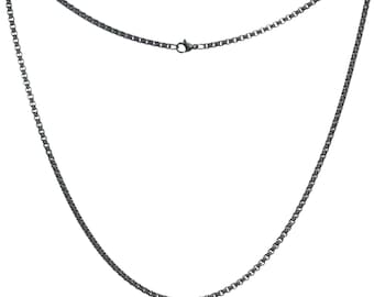 Erwtenketting | Ankerketting | Ketting | Dikte 3 mm | Zwart Mat Zwart | 2 lengtes | roestvrij staal