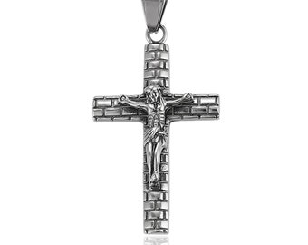 Stainless steel pendant Jesus on the cross on the wall, solid, high quality