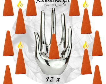 Räucherkegel Räucherkerzen 12 JAVA-Vulkankegel Maxi XL XXL | Duftnote Zimt-Orange