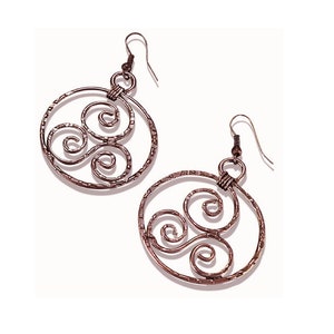 Anju Banjara Collection Bronze Artisan Swirl Earrings