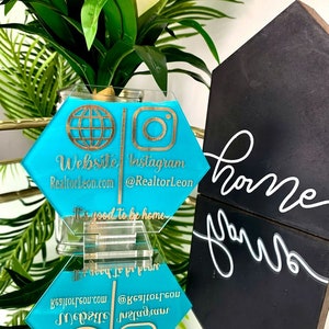 Business Social Media Sign | Instagram Sign | Website Sign | Salon Sign | Beauty Sign | Realtor Sign