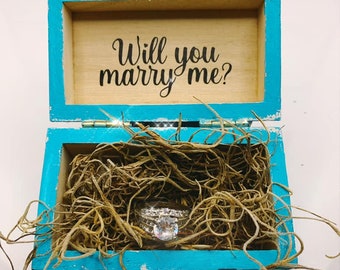 Will You Marry Me Box | Marriage Proposal | Ring Box | Ring Box Proposal | Ring Box Wood | Treasure Ring Box | Engagement Box | Ring Bearer