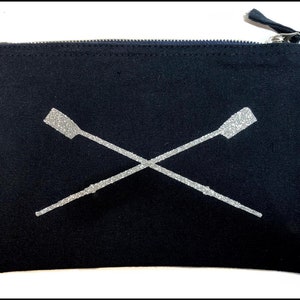Crossed Oars Rowing Accessory Bag - Cotton Makeup Pouch - Christmas Stocking Filler