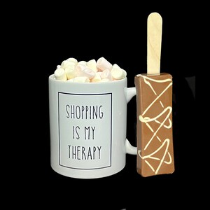 Shopping Is My Therapy Mug, Christmas gift, Secret Santa, 11oz Ceramic mug,