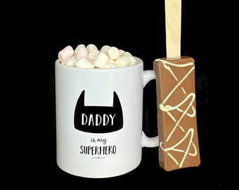 Papà è la mia tazza di supereroi, tazza di papà, tazza di supereroi, regalo di papà, tazza di ceramica da 11 once, regalo per la festa del papà,