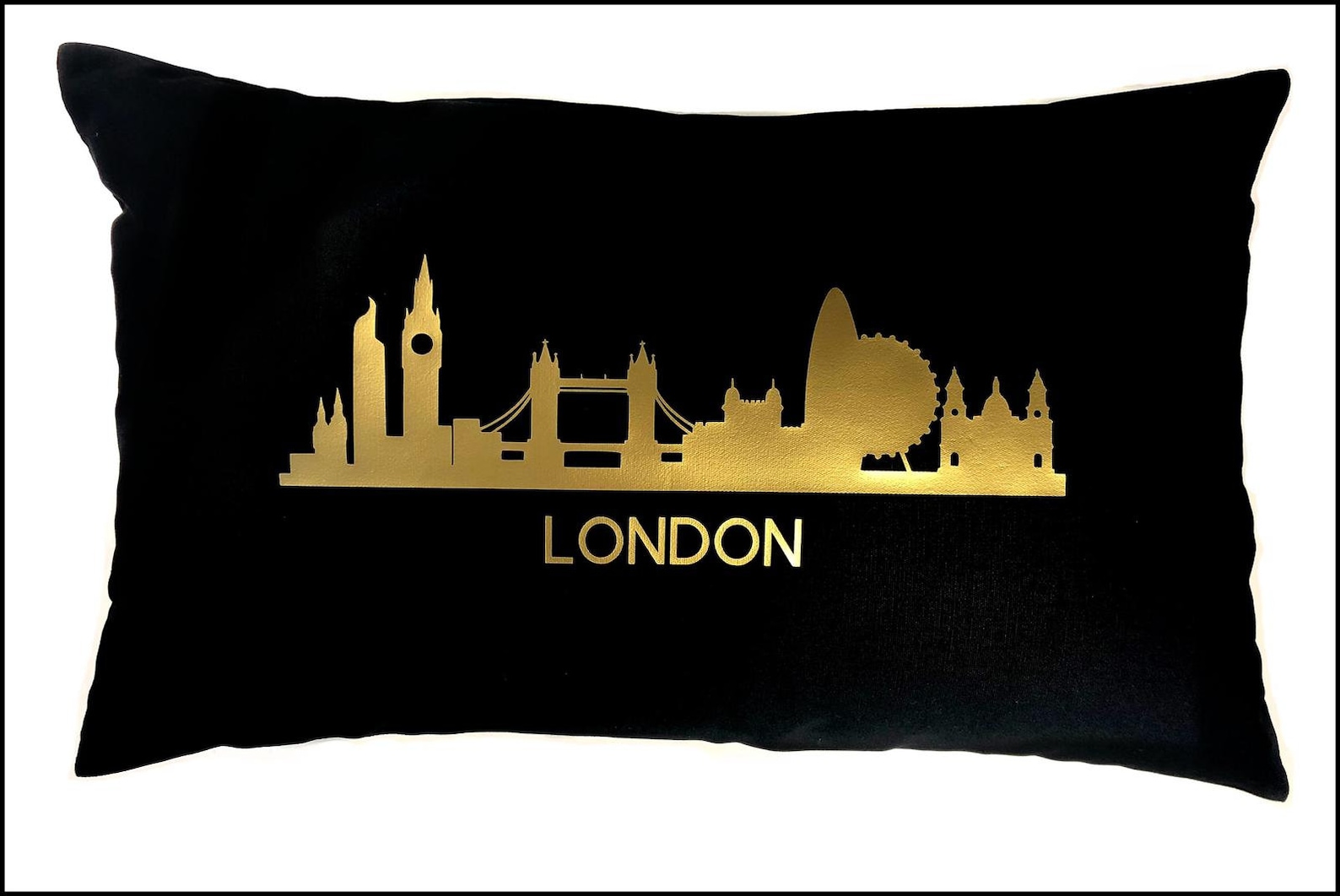 London Skyline Cushion / Personalised / rectangular cotton Etsy