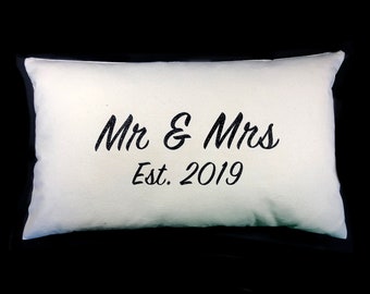 Personalised Mr and Mrs Date Cushion - Wedding Cushion - Mr and Mr - Mrs and Mrs