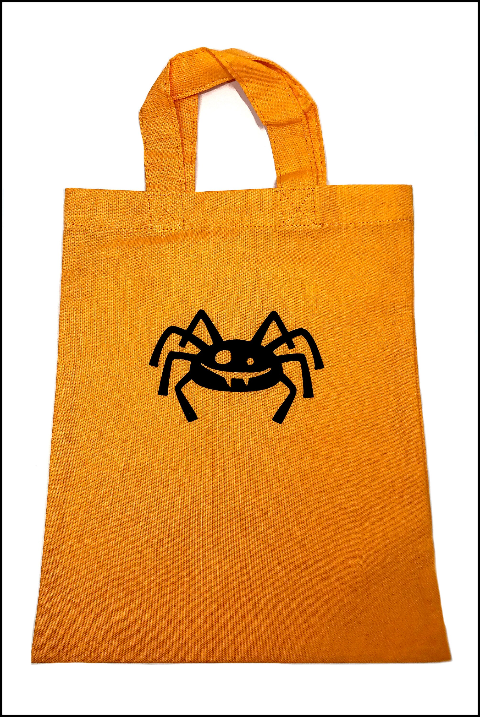 Personalised Halloween Spider  Trick or Treat Bag / 8 Designs available / Cotton Sweet Bag / Re-usable Bag